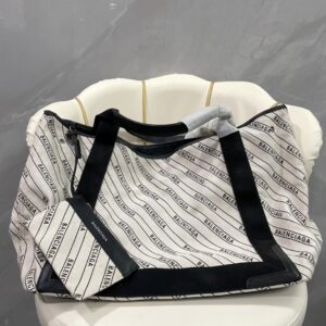 발렌시아가 레더 앤 캔버스 토트백 모노그램 화이트 블랙 레플리카 미러급 SA급 S급 고퀄리티 최상급 하이엔드 가방 [남성여성공용]