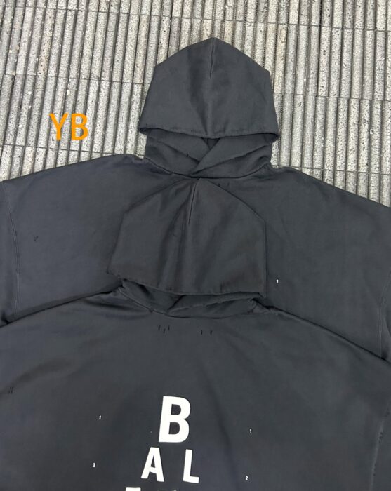 발렌시아가 모노그램 자모 프린트 후드티 블랙 레플리카 미러급 SA급 S급 고퀄리티 하이엔드 최상급 의류 [남성여성공용] 5