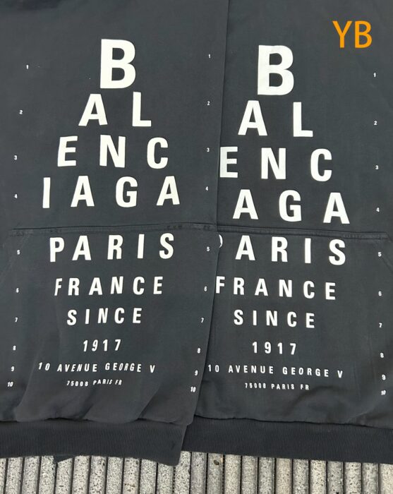 발렌시아가 모노그램 자모 프린트 후드티 블랙 레플리카 미러급 SA급 S급 고퀄리티 하이엔드 최상급 의류 [남성여성공용] 6