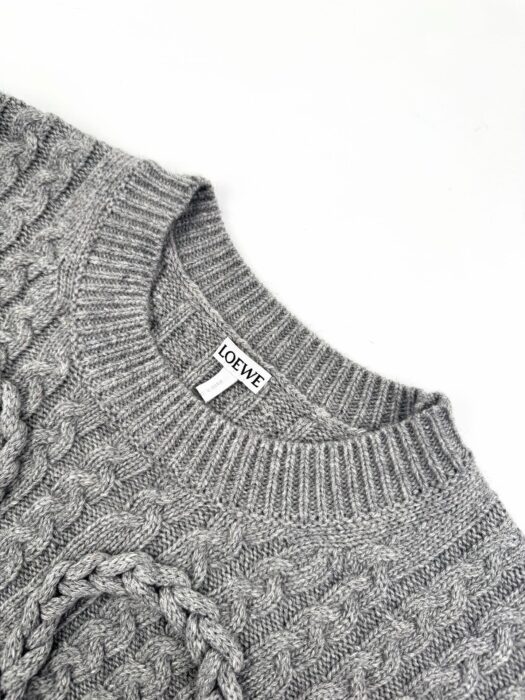 로에베 트위스트 점보 로고 스웨터 니트 그레이 레플리카 미러급 SA급 S급 고퀄리티 하이엔드 최상급 의류 [남성여성공용] 5