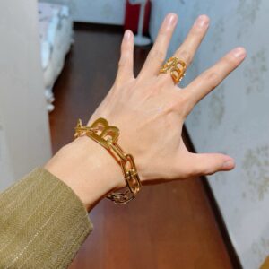 발렌시아가 점보 B 체인 팔찌 골드 레플리카 미러급 SA급 S급 고퀄리티 최상급 하이엔드 악세사리 [남성여성공용]