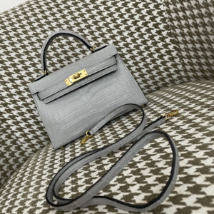 에르메스 켈리 19 금장 악어가죽 mz 그레이 레플리카 미러급 SA급 S급 고퀄리티 최상급 하이엔드 가방 [여성]