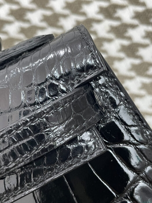 에르메스 켈리 19 은장 악어가죽 mz 유광택 블랙 레플리카 미러급 SA급 S급 고퀄리티 최상급 하이엔드 가방 [여성] 8