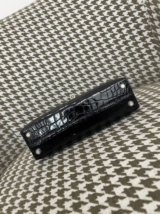 에르메스 켈리 19 은장 악어가죽 mz 유광택 블랙 레플리카 미러급 SA급 S급 고퀄리티 최상급 하이엔드 가방 [여성] 5