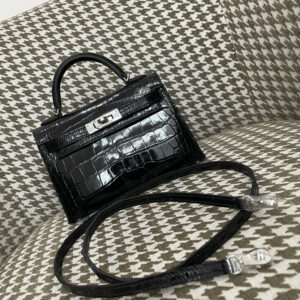 에르메스 켈리 19 은장 악어가죽 mz 유광택 블랙 레플리카 미러급 SA급 S급 고퀄리티 최상급 하이엔드 가방 [여성]