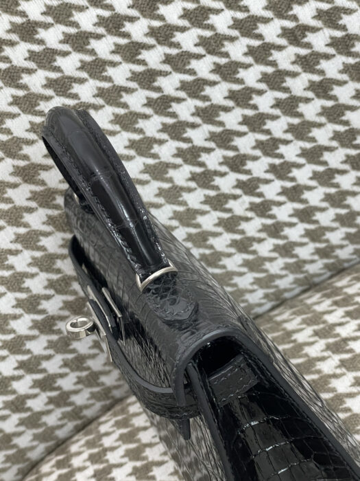 에르메스 켈리 19 은장 악어가죽 mz 유광택 블랙 레플리카 미러급 SA급 S급 고퀄리티 최상급 하이엔드 가방 [여성] 6