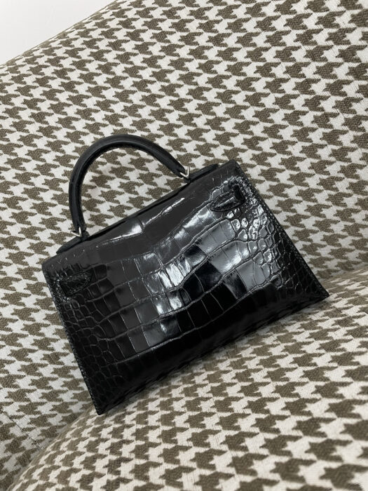 에르메스 켈리 19 은장 악어가죽 mz 유광택 블랙 레플리카 미러급 SA급 S급 고퀄리티 최상급 하이엔드 가방 [여성] 2