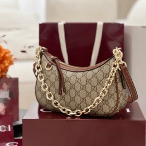 구찌 GG 엠블럼 스몰 숄더백 베이지 다크 브라운 847447 레플리카 미러급 SA급 S급 고퀄리티 최상급 하이엔드 가방 [여성]