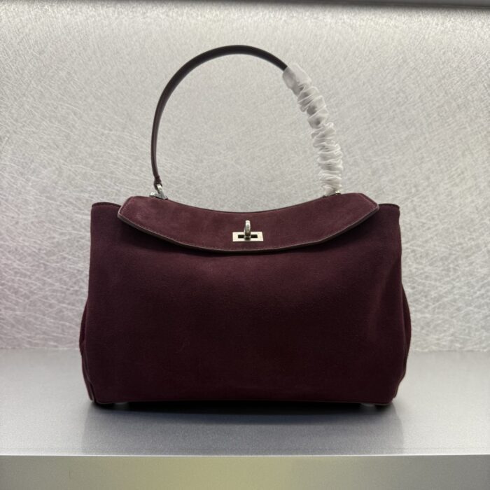 발렌시아가 로데오 핸드백 미디움 와인 스웨이드 실버 장식 레플리카 미러급 SA급 S급 고퀄리티 최상급 하이엔드 가방 [여성]