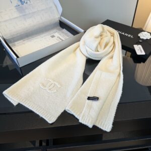 샤넬 CC로고 캐시미어 단색 스카프 화이트 레플리카 미러급 SA급 S급 고퀄리티 최상급 하이엔드 악세사리 [남성여성공용]