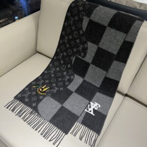 루이비통 니고 모노그램 다미에 이음 스카프 그레이 캐시미어 100% 레플리카 미러급 SA급 S급 고퀄리티 최상급 하이엔드 악세사리 [남성여성공용]