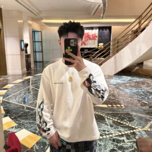 크롬하츠 매티 프린트 보이 와플 긴팔티 화이트 레플리카 미러급 SA급 S급 고퀄리티 하이엔드 최상급 의류 [남성여성공용]