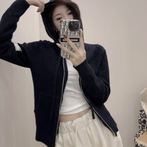 톰브라운 와블 사선 지퍼 후드집업 네이비 레플리카 미러급 SA급 S급 고퀄리티 하이엔드 최상급 의류 [여성]