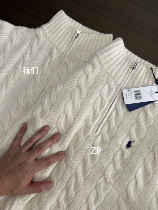 폴로 랄프로렌 Ralph Lauren 자카드 순색 반지퍼 니트 베이지 레플리카 미러급 SA급 S급 고퀄리티 하이엔드 최상급 의류 [여성] 5