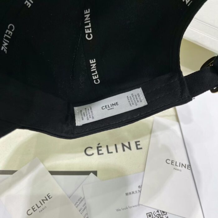 셀린느 자수 로고 코튼 베이스 볼캡 블랙 레플리카 미러급 SA급 S급 고퀄리티 최상급 하이엔드 셀럽 모자 - best 10