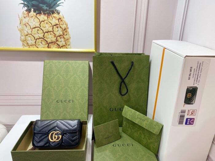 구찌 GG 마몽 마틀라세 슈퍼 미니백 블랙 476433 레플리카 미러급 SA급 S급 고퀄리티 최상급 하이엔드 가방 [여성] 4