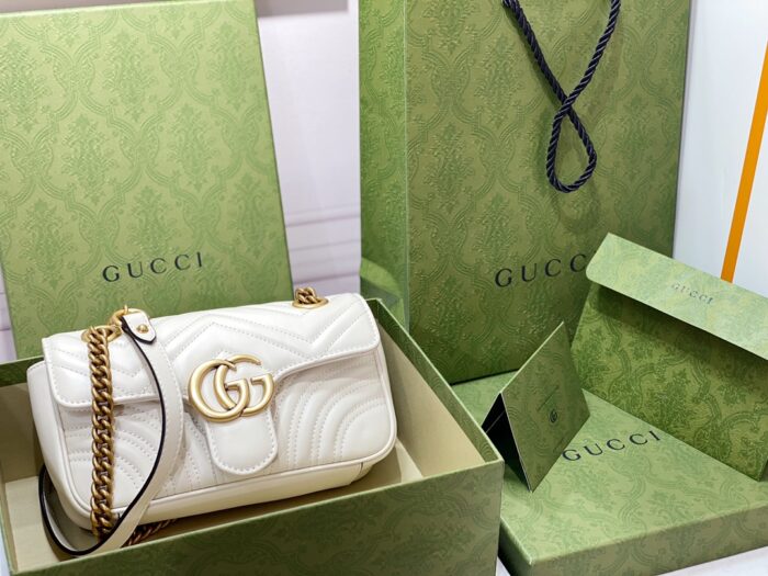 구찌 마몽 마틀라세 레더 체인 숄더백 446744 화이트 레플리카 미러급 SA급 S급 고퀄리티 최상급 하이엔드 가방 [여성] 7