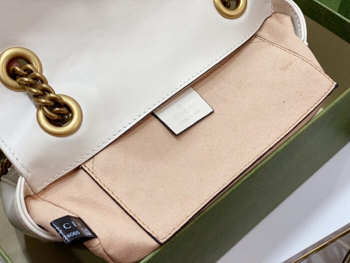 구찌 마몽 마틀라세 레더 체인 숄더백 446744 화이트 레플리카 미러급 SA급 S급 고퀄리티 최상급 하이엔드 가방 [여성] 14