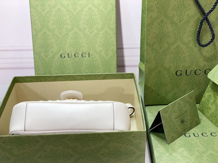 구찌 마몽 마틀라세 레더 체인 숄더백 446744 화이트 레플리카 미러급 SA급 S급 고퀄리티 최상급 하이엔드 가방 [여성] 10