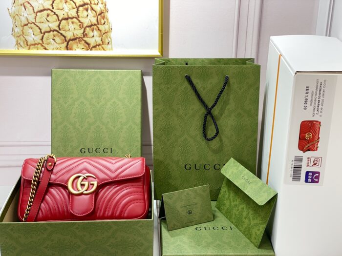 구찌 GG 마몽 마틀라세 숄더백 443497 레드 레플리카 미러급 SA급 S급 고퀄리티 최상급 하이엔드 가방 [여성] 5