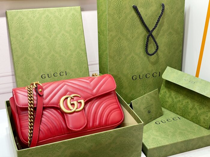 구찌 GG 마몽 마틀라세 숄더백 443497 레드 레플리카 미러급 SA급 S급 고퀄리티 최상급 하이엔드 가방 [여성] 2
