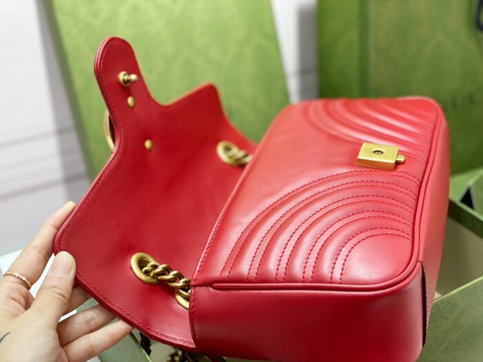 구찌 GG 마몽 마틀라세 숄더백 443497 레드 레플리카 미러급 SA급 S급 고퀄리티 최상급 하이엔드 가방 [여성] 9