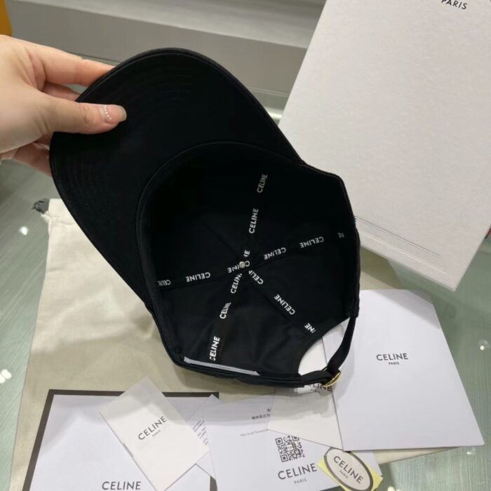 셀린느 자수 로고 코튼 베이스 볼캡 블랙 레플리카 미러급 SA급 S급 고퀄리티 최상급 하이엔드 셀럽 모자 - best 11