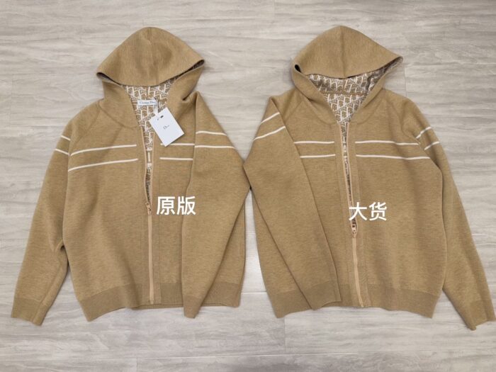 디올 오블리크 양면 캐시미어 후드집업 카키 레플리카 미러급 SA급 S급 고퀄리티 하이엔드 최상급 의류 [여성] 3