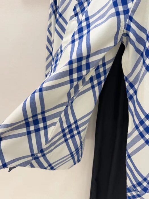 버버리 블루 체크 긴팔 셔츠 화이트 블루 레플리카 미러급 SA급 S급 고퀄리티 하이엔드 최상급 의류 [남성여성공용] 12