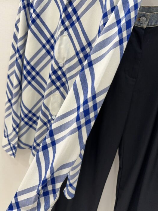 버버리 블루 체크 긴팔 셔츠 화이트 블루 레플리카 미러급 SA급 S급 고퀄리티 하이엔드 최상급 의류 [남성여성공용] 11