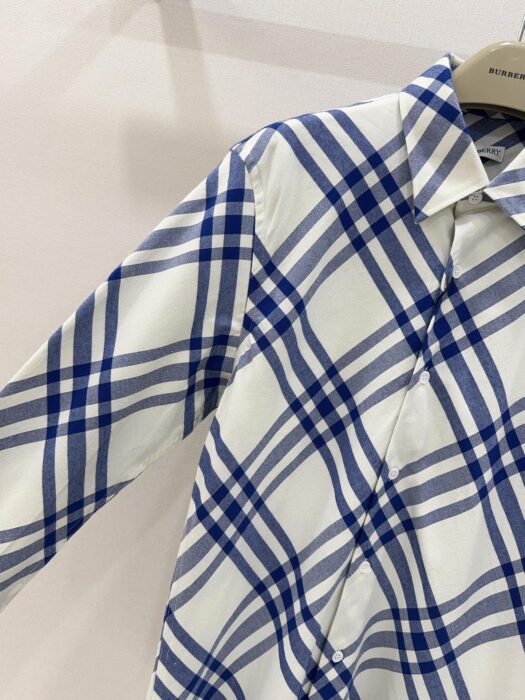 버버리 블루 체크 긴팔 셔츠 화이트 블루 레플리카 미러급 SA급 S급 고퀄리티 하이엔드 최상급 의류 [남성여성공용] 9