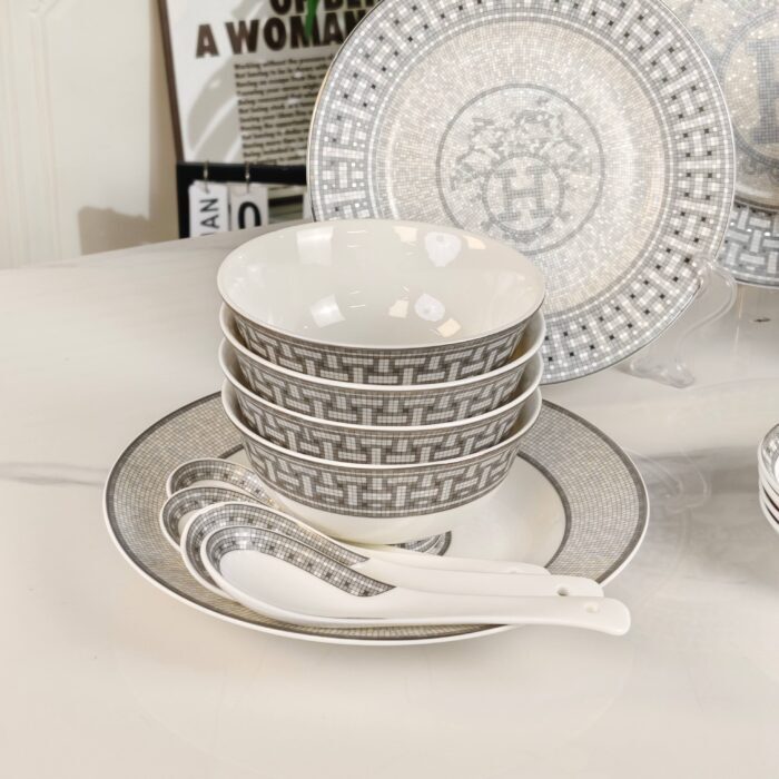 에르메스 H 모자이크 식기 세트 라이트 그레이 22개 레플리카 미러급 SA급 S급 고퀄리티 최상급 하이엔드 악세사리 [남성여성공용] 5