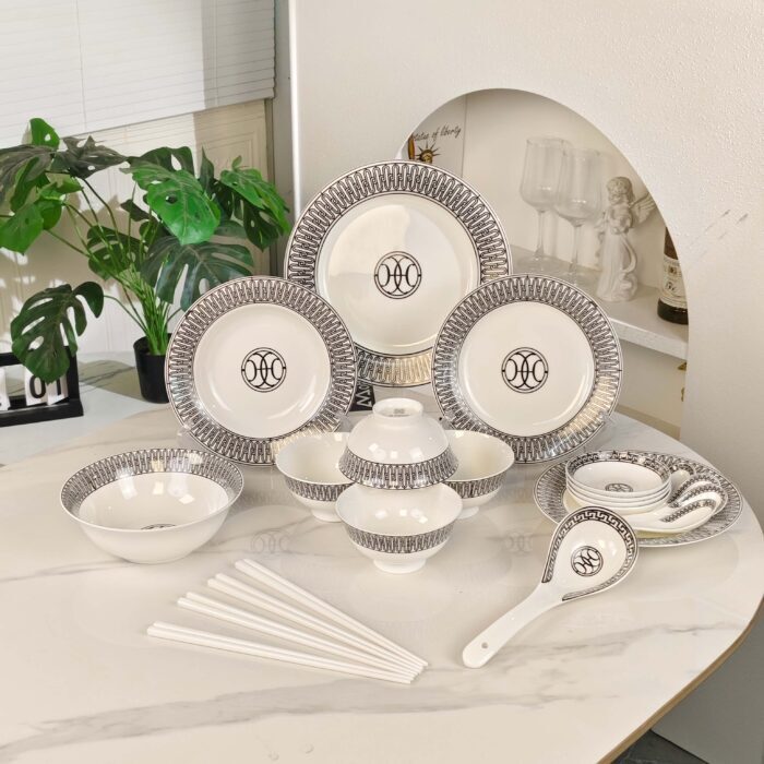 에르메스 H 데코 식기 테이블웨어 세트 22개 블랙 화이트 레플리카 미러급 SA급 S급 고퀄리티 최상급 하이엔드 악세사리 [남성여성공용]