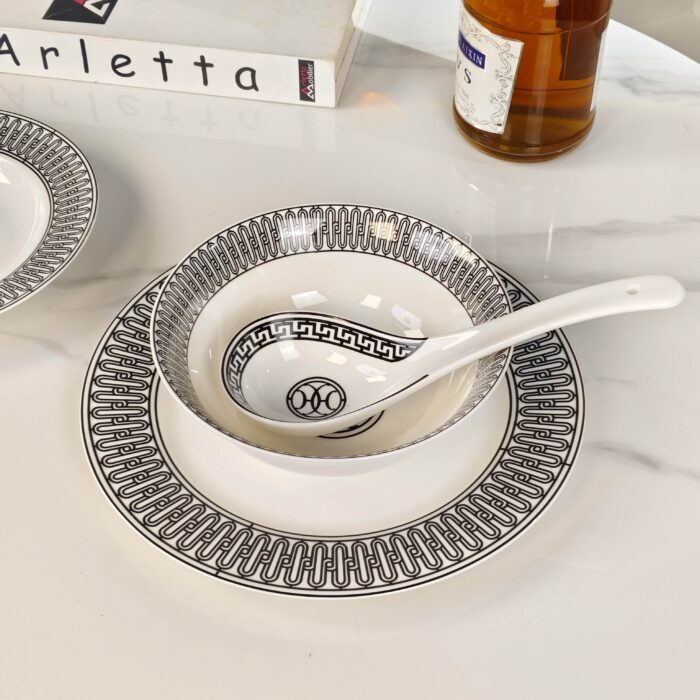 에르메스 H 데코 식기 테이블웨어 세트 22개 블랙 화이트 레플리카 미러급 SA급 S급 고퀄리티 최상급 하이엔드 악세사리 [남성여성공용] 6