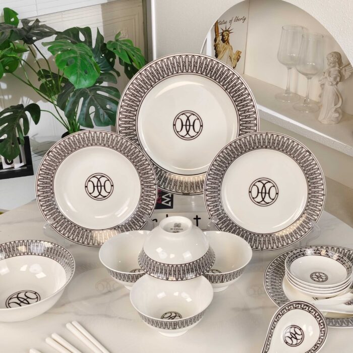 에르메스 H 데코 식기 테이블웨어 세트 22개 블랙 화이트 레플리카 미러급 SA급 S급 고퀄리티 최상급 하이엔드 악세사리 [남성여성공용] 4