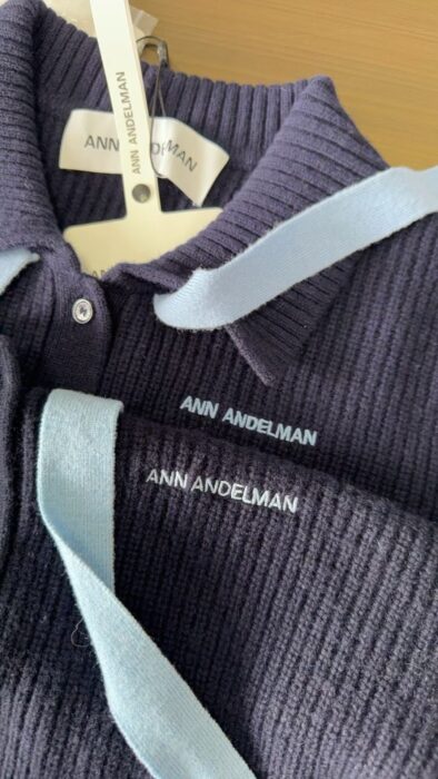 ANN ANDELMAN 양털 나비매듭 니트 카라티 네이비 레플리카 미러급 SA급 S급 고퀄리티 하이엔드 최상급 의류 [여성] 5