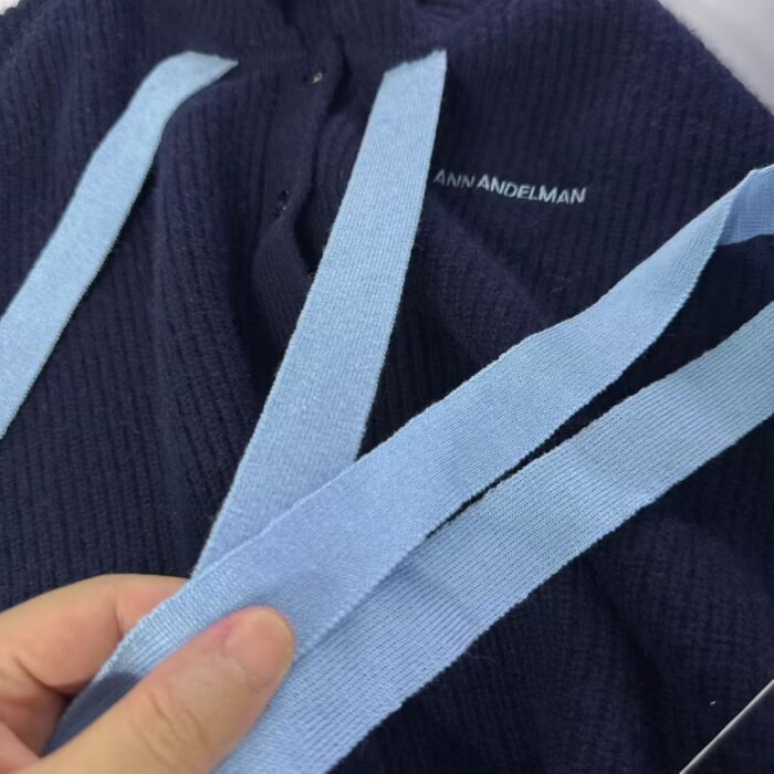ANN ANDELMAN 양털 나비매듭 니트 카라티 네이비 레플리카 미러급 SA급 S급 고퀄리티 하이엔드 최상급 의류 [여성] 14