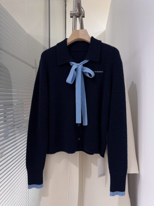 ANN ANDELMAN 양털 나비매듭 니트 카라티 네이비 레플리카 미러급 SA급 S급 고퀄리티 하이엔드 최상급 의류 [여성] 17