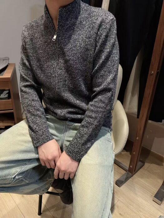 로로피아나 양털 단색 지퍼 가디건 다크 그레이 레플리카 미러급 SA급 S급 고퀄리티 하이엔드 최상급 의류 [남성여성공용]