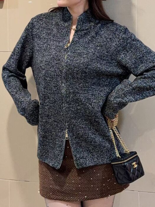 로로피아나 양털 단색 지퍼 가디건 다크 그레이 레플리카 미러급 SA급 S급 고퀄리티 하이엔드 최상급 의류 [남성여성공용] 2