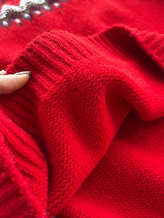 로로피아나 위 자카드 캐시미어 하이넥 니트 레드 레플리카 미러급 SA급 S급 고퀄리티 하이엔드 최상급 의류 [여성] 12