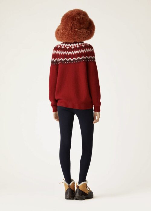 로로피아나 위 자카드 캐시미어 하이넥 니트 레드 레플리카 미러급 SA급 S급 고퀄리티 하이엔드 최상급 의류 [여성] 2