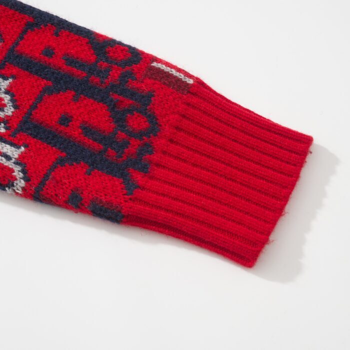 디올 배색 오블리크 자카드 니트 레드 레플리카 미러급 SA급 S급 고퀄리티 하이엔드 최상급 의류 [남성여성공용] 10