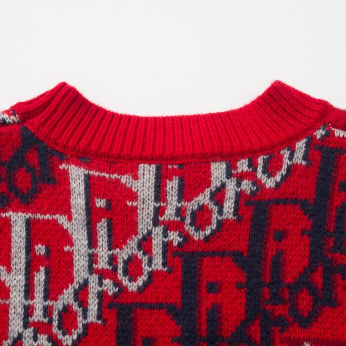 디올 배색 오블리크 자카드 니트 레드 레플리카 미러급 SA급 S급 고퀄리티 하이엔드 최상급 의류 [남성여성공용] 6