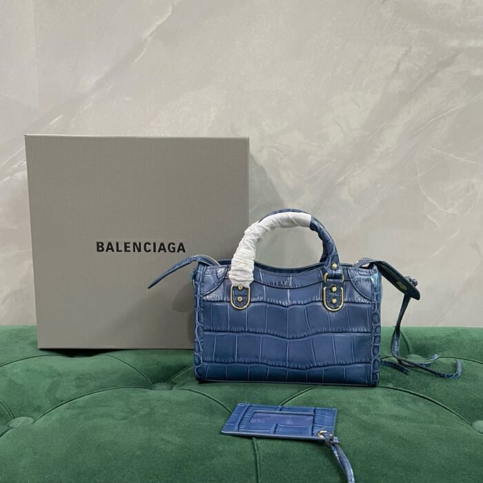 발렌시아가 르 시티 미니 백 악어무늬 블루 레플리카 미러급 SA급 S급 고퀄리티 최상급 하이엔드 가방 [여성] 2