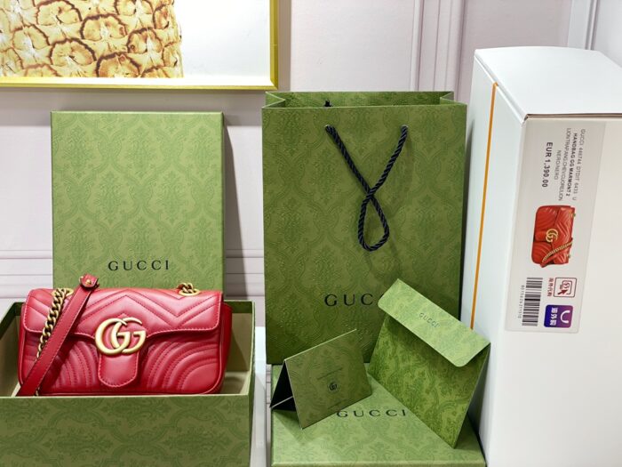 구찌 마몽 마틀라세 레더 체인 숄더백 446744 레드 레플리카 미러급 SA급 S급 고퀄리티 최상급 하이엔드 가방 [여성] 4