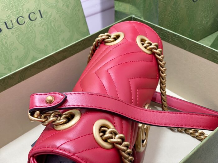 구찌 마몽 마틀라세 레더 체인 숄더백 446744 레드 레플리카 미러급 SA급 S급 고퀄리티 최상급 하이엔드 가방 [여성] 6