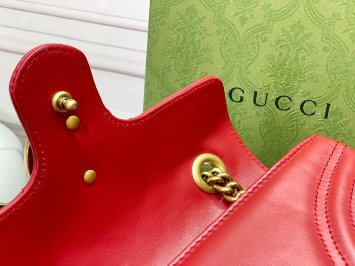 구찌 마몽 마틀라세 레더 체인 숄더백 446744 레드 레플리카 미러급 SA급 S급 고퀄리티 최상급 하이엔드 가방 [여성] 9
