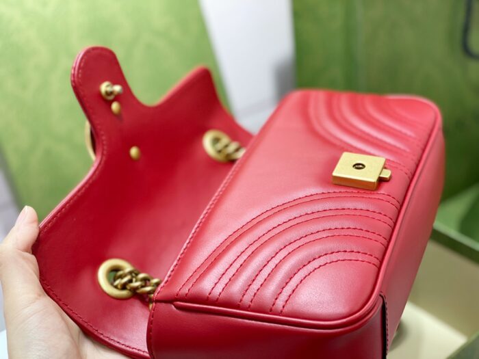 구찌 마몽 마틀라세 레더 체인 숄더백 446744 레드 레플리카 미러급 SA급 S급 고퀄리티 최상급 하이엔드 가방 [여성] 8