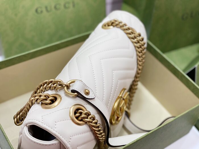 구찌 GG 마몽 마틀라세 숄더백 443497 화이트 레플리카 미러급 SA급 S급 고퀄리티 최상급 하이엔드 가방 [여성] 4